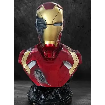 Sběratelská busta Iron Man - Battle Damaged edice (16 cm)