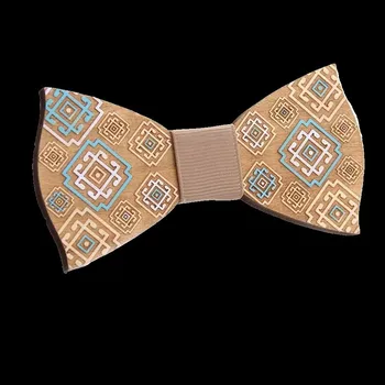 Svatební dekorace Dřevěný motýlek - barevné čtverce