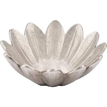 Miska Gerbera, hliník, stříbrná, 21x21x7cm (DOPRODEJ)|Ego Dekor