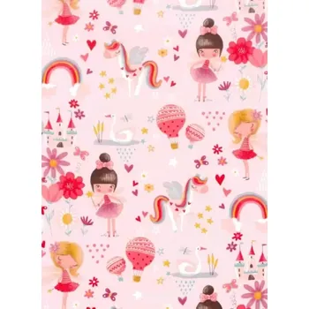 Balící papír Balící papír Víly a jednorožci 5 x 0,70 m