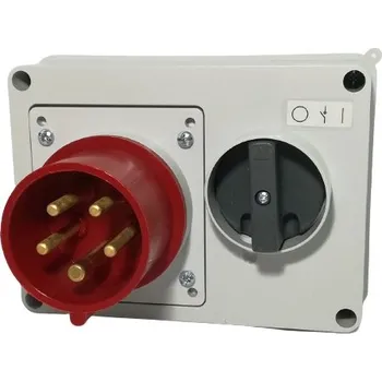 Elektrická zásuvka Průmyslová nástěnná přívodka se spínačem VPS 1653 400V, IP44, 16A, 5-pól (SEZ VPS 1653)
