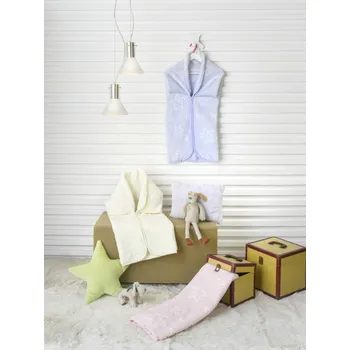 Dětská deka Zavinovací španělská deka Piel Nana - Stars, světle šedá, PIEL S.A.