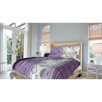 Povlečení Smolka bavlna povlečení Eva fialová 200x220 2x70x90