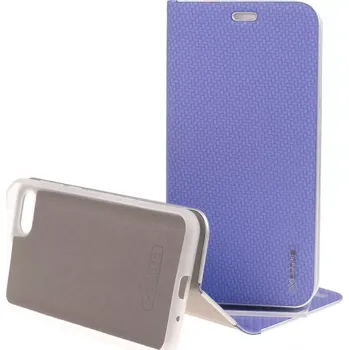 Pouzdro na mobilní telefon Pouzdro Vennus Book Carbon Huawei Y5 2018 Fialové