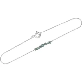 Náramek Zlatý náramek s modrými nebroušenými diamanty Wiul