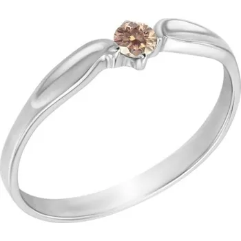 Prsten Zásnubní prsten se champagne diamantem Amrusha