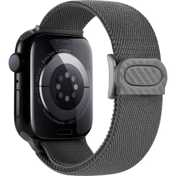 eses Nylonový elastický řemínek pro Apple Watch - Šedý 42mm, 44mm, 45mm, 49mm
