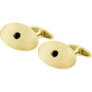 Šperk Manžetové knoflíčky ze zlata s černými diamanty Obert