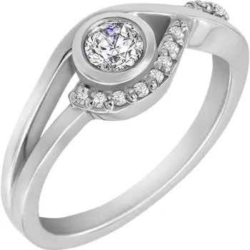 Prsten Zásnubní prsten s diamanty Milia