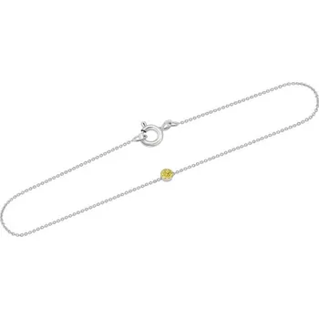 Náramek Zlatý minimalistický náramek se žlutým diamantem Bonato