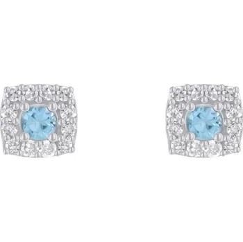 Šperk Akvamarínové náušnice s diamanty Sukie