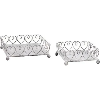 Papírový ubrousek Stojan se srdíčky na ubrousky, velikost každého stojanu: 19/14 cm, balení obsahuje 2 ks!|Ego Dekor