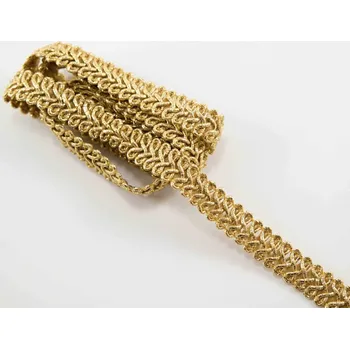 Stuha Leonský prýmek - zlatá - šíře 1,3 cm