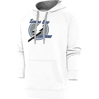 Pánská mikina Pánská mikina Tampa Bay Lightning Antigua Special Edition 2.0 Victory Pullover Hoodie - White Velikost: XL