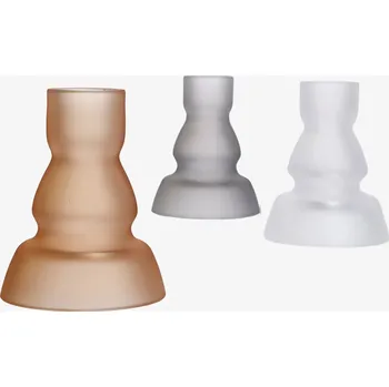 Preciosa Sada skleněných svícnů z českého křišťálu Preciosa, camel, sada 3 ks