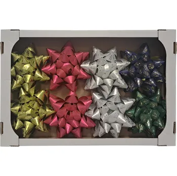 Vánoční dekorace Navia Vánoční rozeta Giga Xmas SET 4 ,balení 8 ks 593425