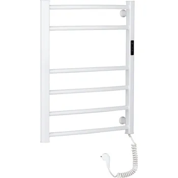 Radiátor CERANO Elektrický sušák ručníků Luca, s displejem bílá lesklá 660x550 mm LIV-W-EG-6-55