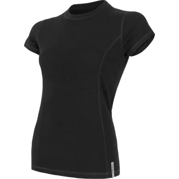 cyklistický dres Dámské triko kr.rukáv SENSOR MERINO DF černá L