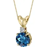 Topazový zlatý přívěsek s diamantem Emolyna