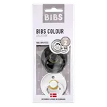 BIBS Colour dudlíky z přírodního kaučuku - velikost 2 Black / White 2 ks