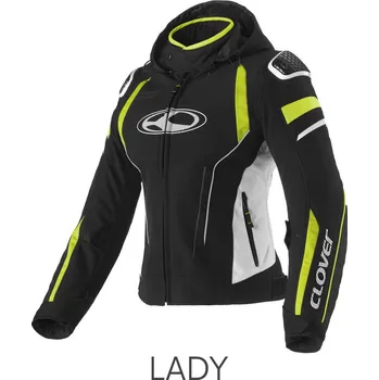 Moto bunda CLOVER bunda RAINBLADE-3 WP dámská black/fluo yellow - XS