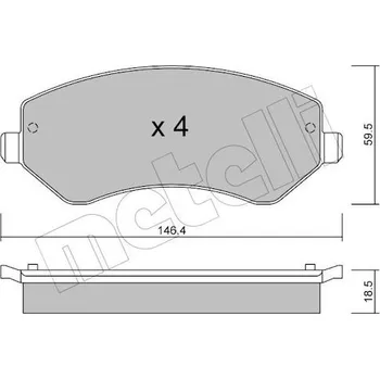 Brzdová destička Sada brzdových destiček, kotoučová brzda METELLI 22-0524-0
