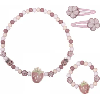 Dětské zboží Little Dutch Sada dřevěných šperků Jahody