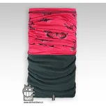 Dráče Nákrčník multi fleece - vzor 12, sytě růžová / motýlci Barva: Růžová tmavší, Velikost: S