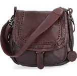 NOELIA BOLGER kožená dámská crossbody kabelka bordó NB 2030 bordeaux