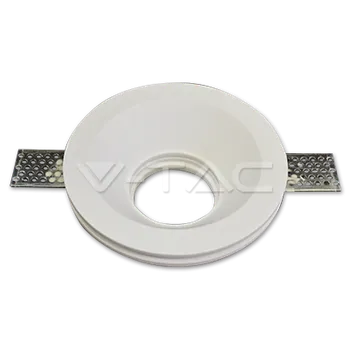 Rámeček Na Bodovou Žárovku Gu10 / Gu5.3, Kruhový, Sádrové, Bílý