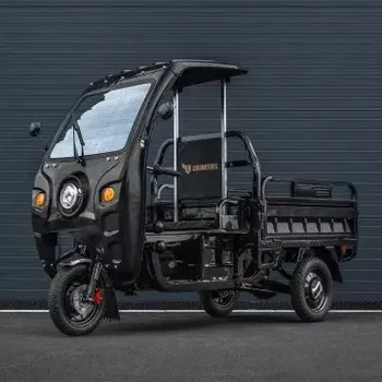 Elektrotříkolka Elektrická nákladní tříkolka s kabinou Leramotors Cargo G1 1000W - Tuk Tuk Černá Leramotors CARGOG1-CAB-BLACK