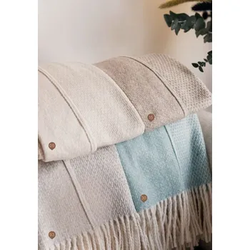 deka Bavlněný pléd Piel LISSE 130 x 160 cm, tmavá norková, PIEL S.A.