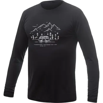 cyklistický dres Pánské triko dl.rukáv SENSOR MERINO ACTIVE VAN LIFE černá S