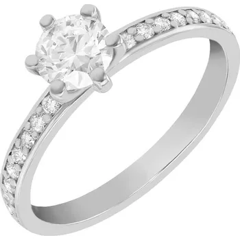 Prsten Zlatý zásnubní prsten s diamanty Vanan