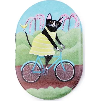 Zrcadlo Kapesní zrcátko s kočkou na kole - 4 varianty Barva: černá kočka