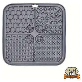Miska pro psa Lízací podložka s přísavkami - šedá KRMIMMASEM.CZ TEKM87