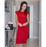 KARTES MODA šaty dámské KM66-1 s volánkem 34 červená