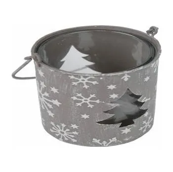 Svícen Svícen lucernička STROMEK, 8cm, šedá/bílá|Ego Dekor