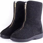 Vlnka Dámské důchodky z ovčí vlny na zip černá velikost obuv dospělí 42