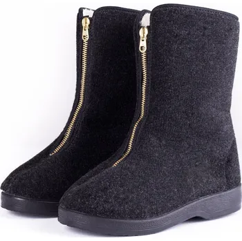 Dámská zimní obuv Vlnka Dámské důchodky z ovčí vlny na zip černá velikost obuv dospělí 42