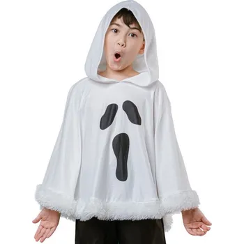 Karnevalový kostým Dětské pončo s kapucí - Duch