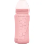 Everyday Baby Skleněná láhev s brčkem 240 ml – Rose Pink