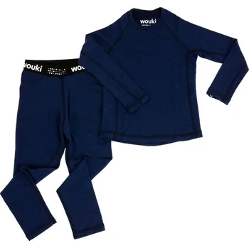 Set dětského termoprádla Wouki Mauga - Twilight blue 110