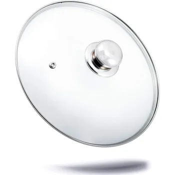 Poklice Kerafactum skleněná poklice s parním ventilem nerez držadlo 22 cm