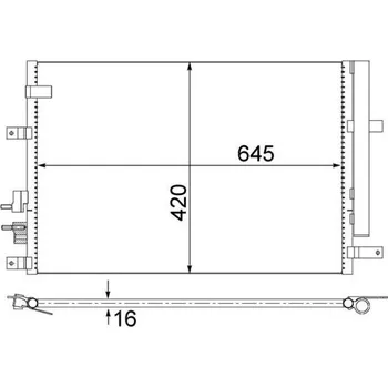 Výparník klimatizace Kondenzátor, klimatizace MAHLE AC 693 000S