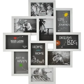 Svatební dekorace Rám na 10 fotografií - bílý