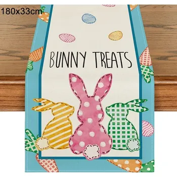 Svatební dekorace Velikonoční běhoun na stůl (zajíci)