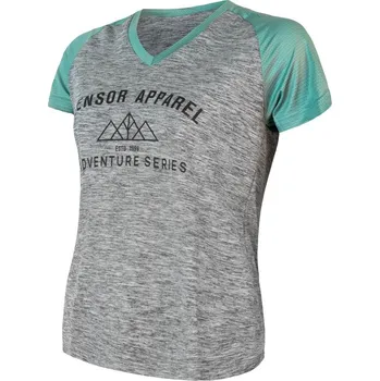 cyklistický dres Dámský dres volný kr.rukáv SENSOR CYKLO CHARGER šedá/mint S