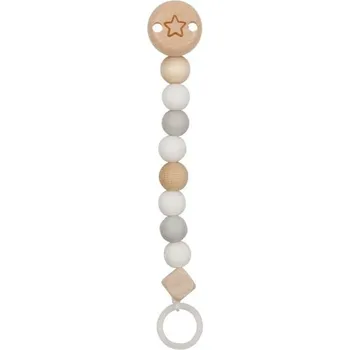 GOKI Klip na dudlík Hvězda Šedá