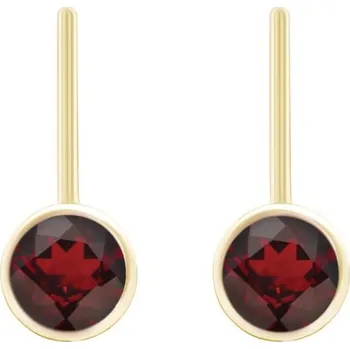 Náušnice Zlaté visací náušnice s granáty Vega